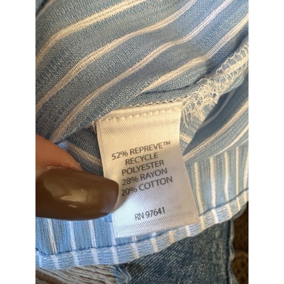 New J.‎ Jill blue/white women's top size large - Picture 6 of 8